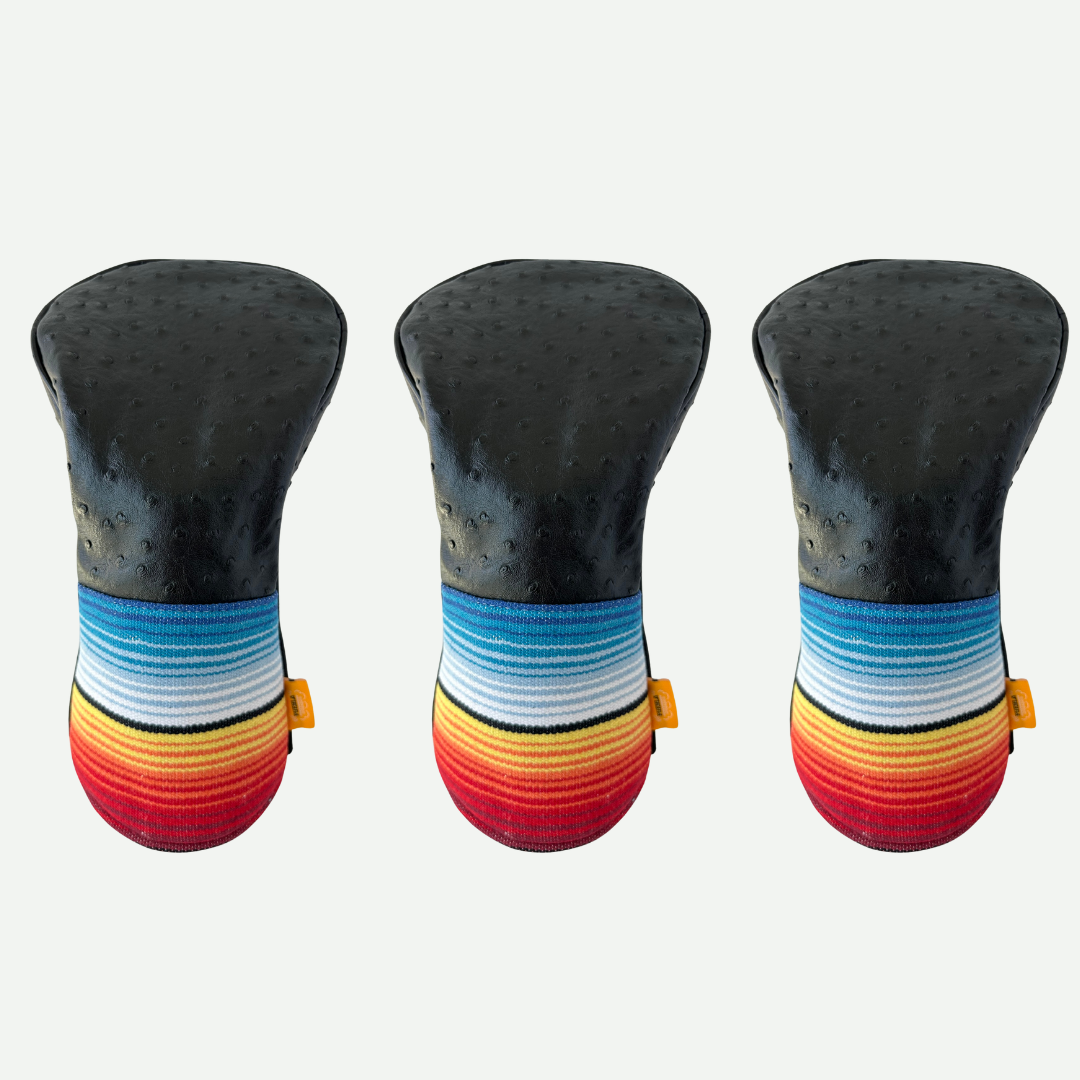 Bogie Bundle - Black Ostrich Leather and Serape Combination Fairway Wood